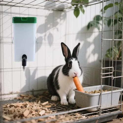 Miniatura 4 de Botella de agua de conejo sin goteo para jaula, dispensador de agua para animales pequeños de 32 onzas para mascotas pequeñas, conejo, hurón