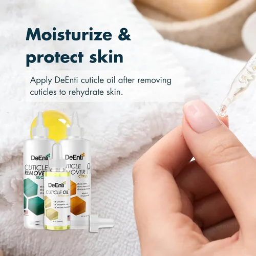 Miniatura 4 de DeEnti - Paquete de Mantenimiento de Cutículas, Incluye Removedor de Cutículas con Aroma Cítrico, Aceite para Cutículas de Uñas, y Herramienta