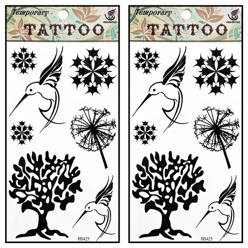Miniatura 29 de Tatuajes 2 hojas de tatuaje temporal 3D paraguas de sol nubes de lluvia para mujeres hombres espalda baja hombro cuello brazo tatuaje etiqueta