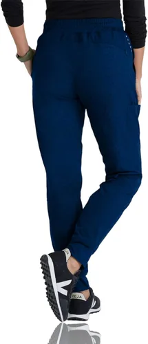 Miniatura 2 de Barco One Pantalón deportivo, pantalón quirúrgico de altura media, con tejido elástico de 4 vías y 3 bolsillos, para mujer