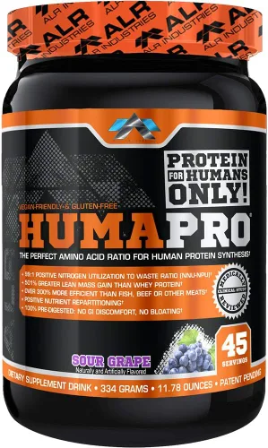 Miniatura 22 de ALR Industries Humapro Matriz de aminoácidos y proteínas para seres humanos 99% de utilización para músculo magro Vegano, sin gluten 334g