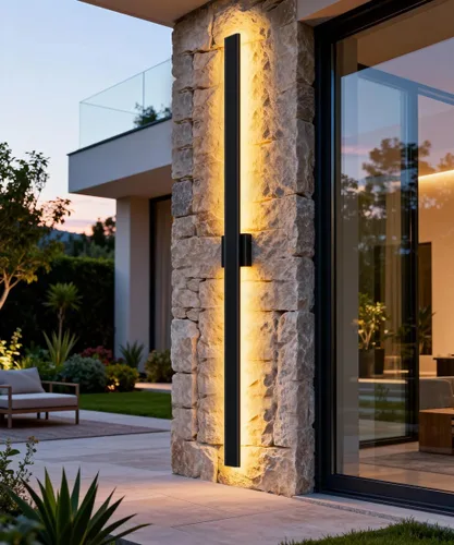 Miniatura 12 de Aipsun Aplique de pared negro para exteriores, 3000 K, 4000 K, 6000 K, 23.6 pulgadas, luz exterior moderna de 23.6 pulgadas, 1 paquete, luz de pared