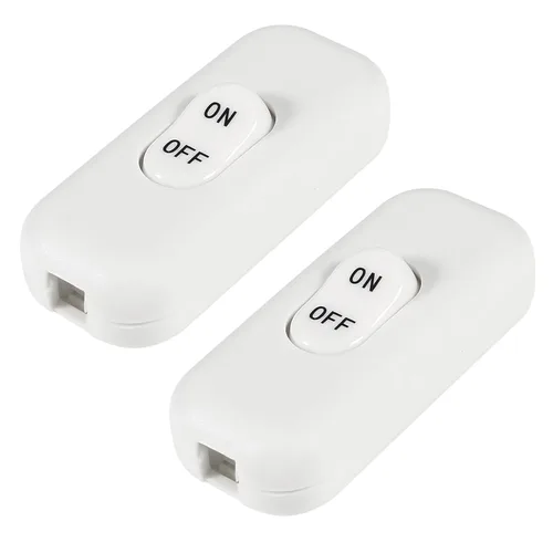 Miniatura 9 de 2 interruptores de cable en línea, AC120V 10A, 250V 6A, interruptor de control de lámpara de encendido y apagado para dormitorio, lámpara de mesa