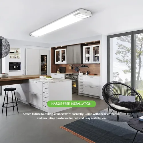 Miniatura 2 de ANTLUX Lámpara LED de 4 pies, 50 W, 5600 lm, luz LED lineal de montaje empotrado, 4000 K, 4 pies, lámparas LED de techo de cocina para sala