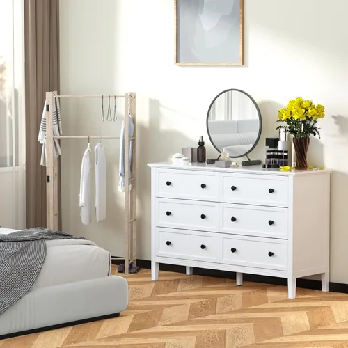 Miniatura 3 de CARPETNAL Cómoda negra de 9 cajones para dormitorio con cajones profundos, cómodas grandes y cómoda con manijas doradas, cómodas largas modernas