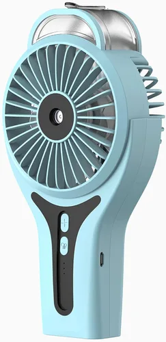 Miniatura 9 de Sunneday Ventilador de nebulización Ventilador de mano con niebla de agua Ventilador de pulverización de enfriamiento recargable Negro