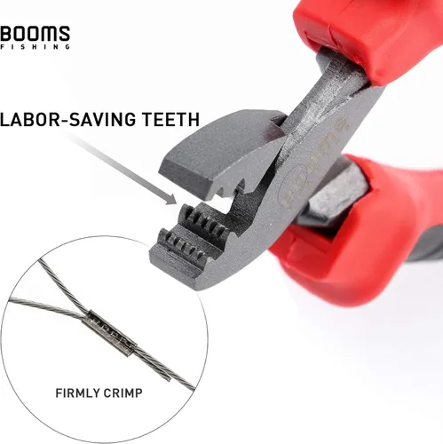 Miniatura 3 de Booms Fishing Herramienta de prensado de pesca CP2 para mangas de un solo barril, con 300 fundas