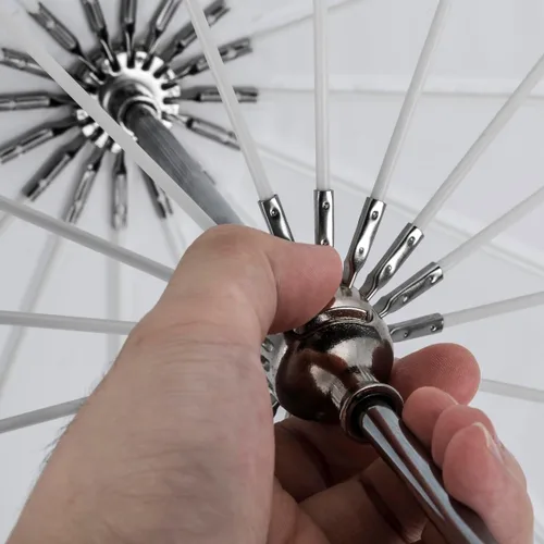 Miniatura 7 de Glow Easy Lock - Paraguas de fibra de vidrio translúcido mediano profundo (33 pulgadas)