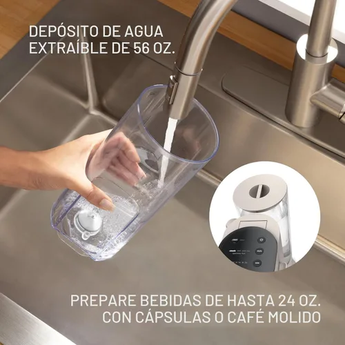 Miniatura 9 de Ninja Pod & Grounds - Cafetera especializada de una sola porción, compatible con cápsulas K-Cup, prepara café molido, diseño compacto, espumador