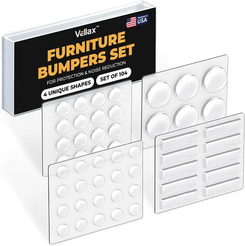 Miniatura 10 de 74 Topes y Protectores de Pared de Silicona Transparente – Almohadillas Autoadhesivas de 5 Formas para Gabinetes, Puertas, Cajones y Muebles
