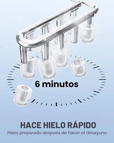Miniatura 3 de Silonn - Máquina de hielo para encimera, máquina de hielo portátil con asa de transporte, máquinas de hielo autolimpiables con cesta y cuchara, 9