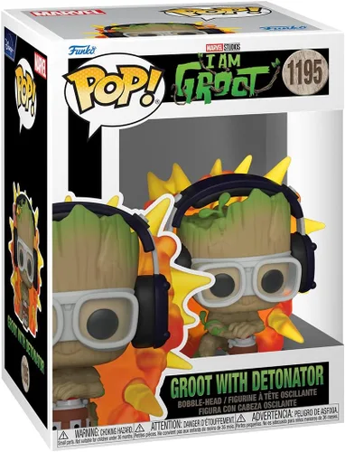 Miniatura 2 de Funko Pop! Marvel: Guardianes de la Galaxia - Groot con detonador - Pantalones cortos de Groot - Figura de vinilo coleccionable - Idea de regalo