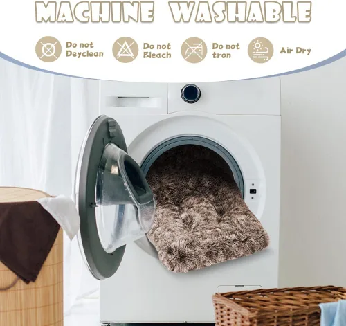 Miniatura 8 de Cama para Perros Almohadilla de Jaula Cojín de Felpa Suave Cama de Jaula para Perros Medianos y Gatos Lavable Antideslizante Alfombrillas de Jaula
