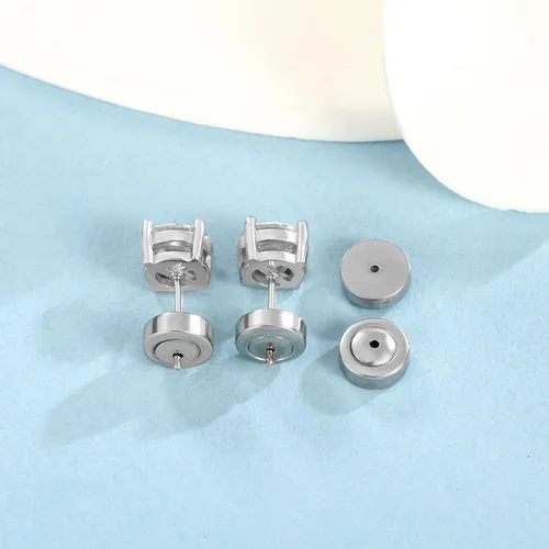 Miniatura 2 de Reemplazos de Parte Trasera de Pendientes, 4 Piezas de Parte Trasera de Pendientes para Tachuelas, Pendientes de Diamante, Parte Trasera