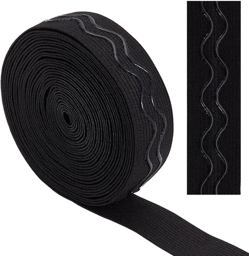 Miniatura 9 de GORGECRAFT Cinta elástica de silicona antideslizante de 5 yardas de 1 pulgada de ancho, banda de agarre elástica de goma, correas elásticas