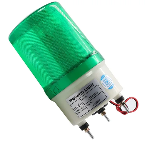 Miniatura 7 de Bettomshin Bombilla de advertencia estroboscópica de 90 dB, 220 V CC 1 W, torre de señal industrial con zumbador, lámpara indicadora de alarma