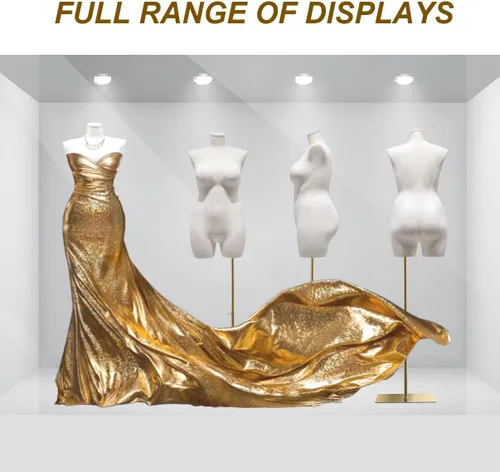 Miniatura 4 de Maniquí femenino de talla grande, figura completa con base de metal, torso de maniquí para tienda de ropa, maniquíes de ventana, ropa, vestidos