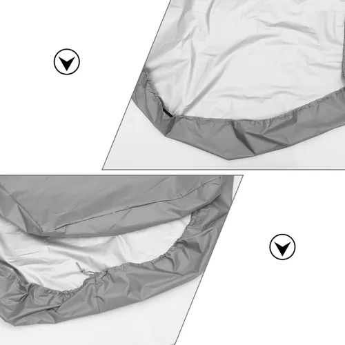 Miniatura 8 de Cubierta hexagonal para arenero de 90 x 8 pulgadas, impermeable, tela Oxford, tapa protectora para exteriores, para jugar a la intemperie
