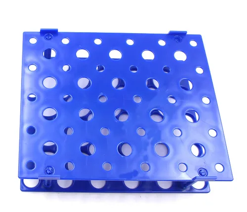 Miniatura 7 de Driak Estante de tubo de centrífuga de plástico de 28 pozos Estantes desmontables de la tina usados para tubo de centrífuga de 0.3 fl oz, 0.5 fl oz