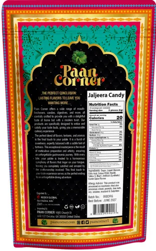 Miniatura 2 de Paan Corner Jaljeera Candy, sabor a comino picante, 4.23 onzas, ingredientes limpios