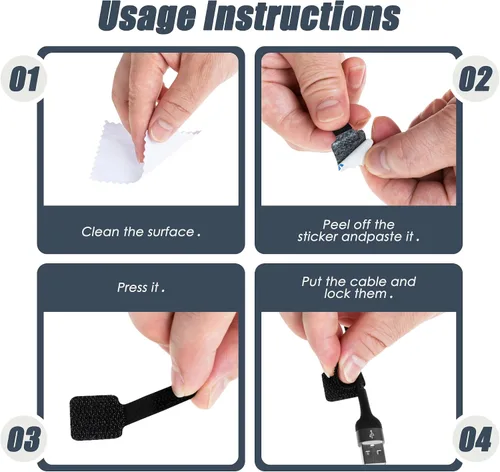 Miniatura 4 de Organizador de cables para electrodomésticos, organizador de cables adhesivo grande de escritorio para pequeños electrodomésticos de cocina, fuerte
