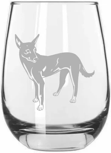 Miniatura 391 de Sakhalin Husky Dog - Copa de vino grabada personalizada de 15.25 onzas sin tallo
