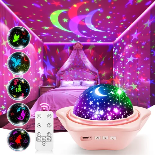 Miniatura 11 de Luz nocturna para niños, proyector de luz nocturna para bebé, luces nocturnas para dormitorio, proyector de estrellas, luces de estrella