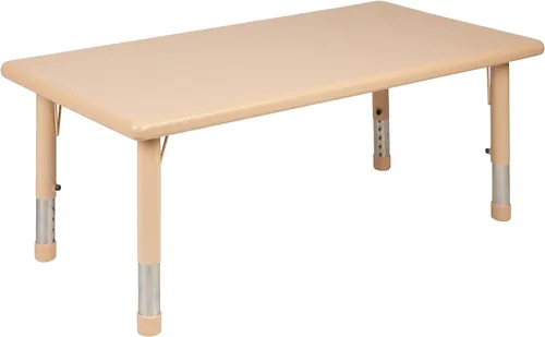 Miniatura 9 de Flash Furniture Wren - Mesa de actividades rectangular de plástico verde de 24 pulgadas de ancho x 48 pulgadas de largo