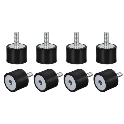 Miniatura 12 de uxcell Soportes de goma, 8 unidades M5 macho/hembra aislador de vibración, amortiguador, para motor de garaje, compresor de aire, bobinas de barco