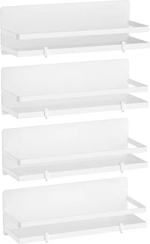 Miniatura 10 de Estante magnético para especias para refrigerador, organizador magnético movible, estante de almacenamiento de tarros de condimentos de cocina