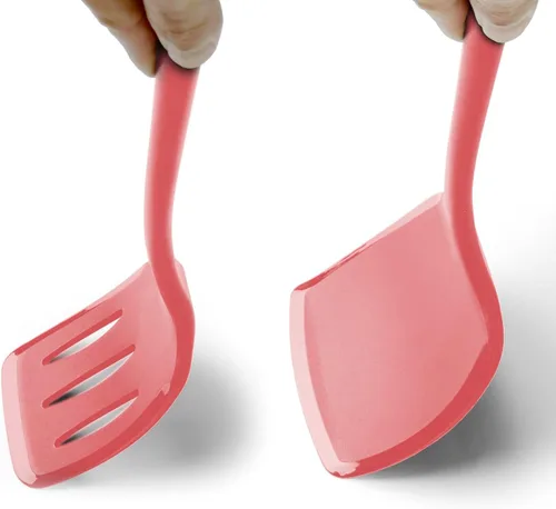 Miniatura 4 de Espátula de silicona para panqueques con mango alargado y diseño sin costuras, espátulas de cocina resistentes al calor para utensilios de cocina