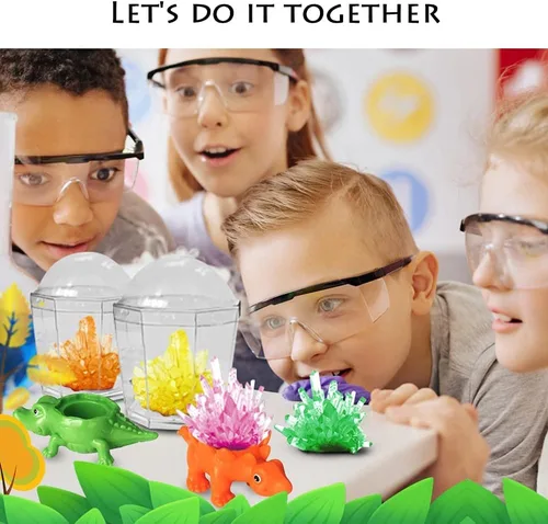 Miniatura 5 de Kit de cultivo de cristales para niños, kit experimental científico, juguetes STEM de descubrimiento para niños y niñas de 8 a 12 años, cultiva 4