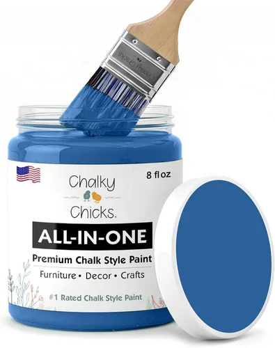 Miniatura 69 de Chalky Chicks - Pintura mate a la tiza, no requiere lijado, 4 onzas líquidas, color gris oscuro (Gun Metal Gray), para muebles, pintura sin Gris