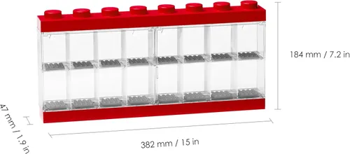 Miniatura 2 de Lego Minifiguras Vitrina 16 Rojo, Grande Rojo brillante