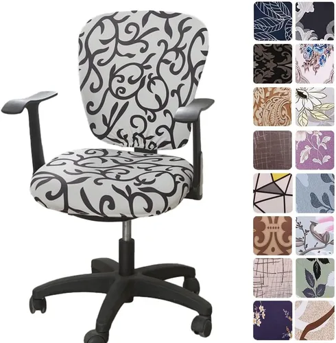 Miniatura 10 de Melaluxe - Funda para silla de oficina de computadora, funda universal protectora y elástica, cubierta elástica para silla giratoria