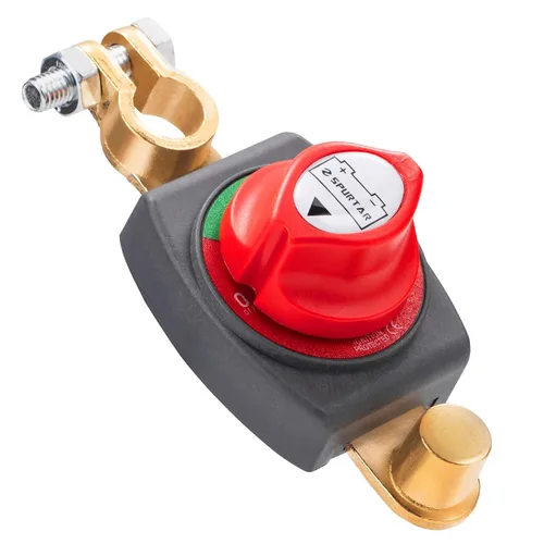 Miniatura 9 de Spurtar Interruptor de desconexión de batería 12V - 24V de poste superior, interruptor de corte de batería de desconexión rápida para vehículos