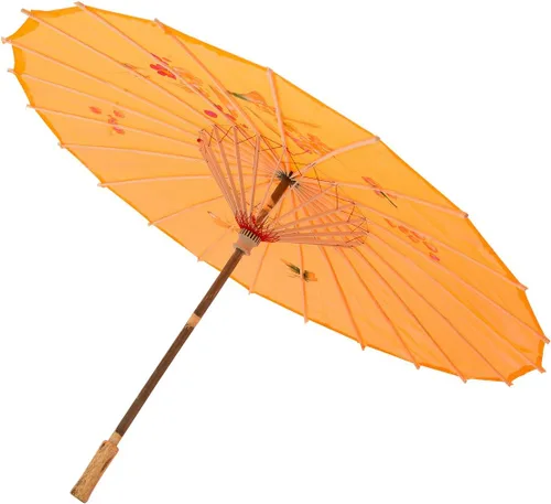 Miniatura 8 de THY COLLECTIBLES Sombrilla china japonesa de 33 pulgadas para bodas, fotografías, disfraces, cosplay, decoración y otros eventos (azul)