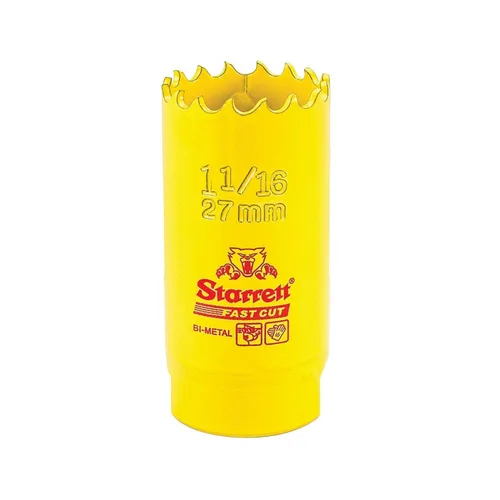 Miniatura 35 de Starrett FCH0100-G - Sierra de agujero recto de corte rápido bimetálica con dientes HSS resistentes a la abrasión, ideal para cortar metal, acero