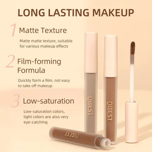 Miniatura 4 de Juego de 8 sombras de ojos líquidas mate, tonos neutros mate marrón y topo, acabado crema a polvo, base impermeable mezclable nude para mujer (nude)