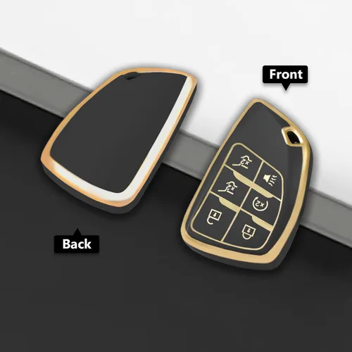 Miniatura 4 de Funda para llavero GMC Yukon de 6 botones, funda inteligente de TPU compatible con Chevy Chevrolet Tahoe Suburban 1500 Denali Terrain Buick Envision