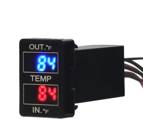Pantalla de temperatura interna y externa del automóvil, temperatura en Fahrenheit, sensores de temperatura duales para Toyota (Tipo A)