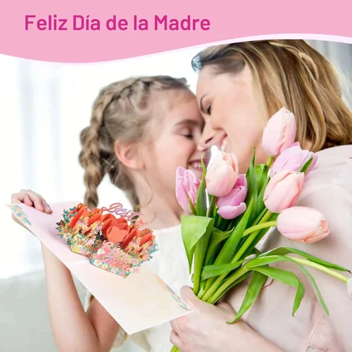 Miniatura 4 de Yinqing LIGHTS & MUSIC - Tarjeta desplegable para el día de la madre, tarjeta 3D de hija, hijo, marido, tarjetas de regalo para mamá, esposa, abuela