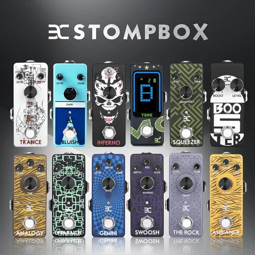 Miniatura 6 de EX Mini ecualizador de 7 bandas para pedal de guitarra y adaptador de fuente de alimentación para pedal de guitarra de 9 V con punta negativa de 2 A