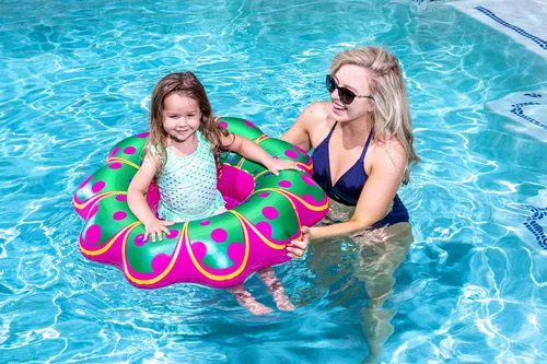 Miniatura 4 de Poolmaster Flotador para bebé con diseño de flores, color rosa