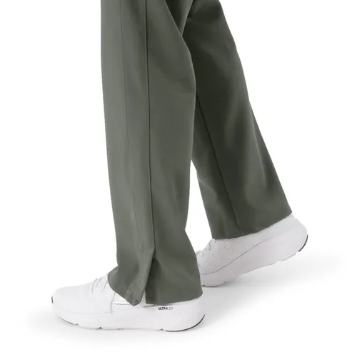 Miniatura 38 de ave. Varick - Pantalón médico de tiro medio para mujer, pierna recta, seis bolsillos, color azul caribeño, talla S
