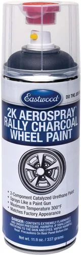 Miniatura 2 de Eastwood 2K Catalyzed Aerospray Long Lasting Charcoal Gray Rally Wheel Urethane Paint 11.9 oz