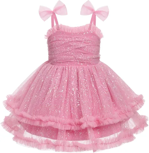 Miniatura 136 de IMEKIS Vestido de princesa de cumpleaños para niña pequeña, confeti brillante, bohemio, arco iris, pastel, sesión de fotos, traje para 1-6T