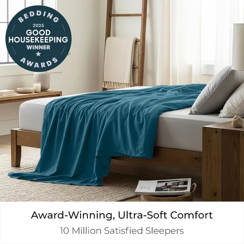 Miniatura 3 de Mellanni Sábana plana tamaño California King – Ropa de cama de la Colección Icónica – Lujo de hotel, extra suave, refrescante, resistente a las 1455
