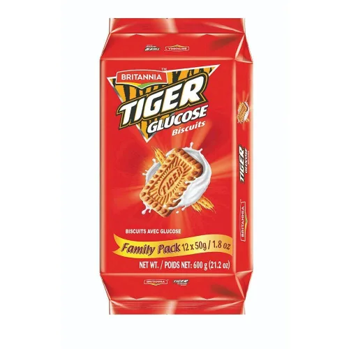 Britannia Tiger Glucose Biscuits Family Pack 21.2oz (600g) – Saludable y delicioso – Desayuno para niños y aperitivos para la hora del té (paquete