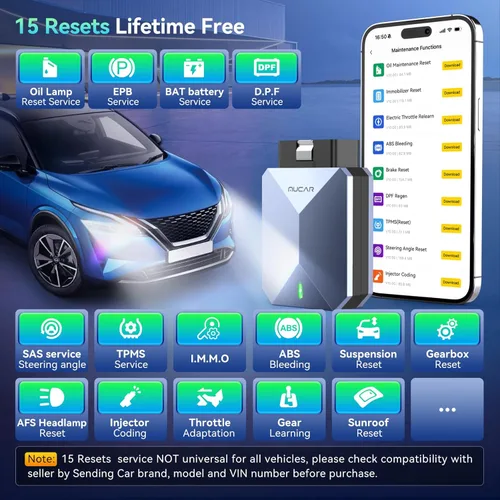 Miniatura 7 de MUCAR Actualización de por vida Bluetooth del escáner OBD2 asistido por AI, BT200 MAX compatible con ELM327, todos los sistemas OBD2 herramienta